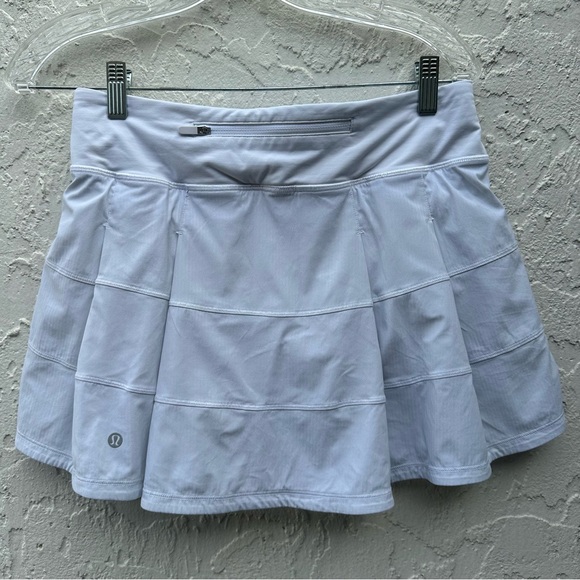 LULULEMON Skirt Women 6 Pace Rival Mini White - Picture 1 of 6